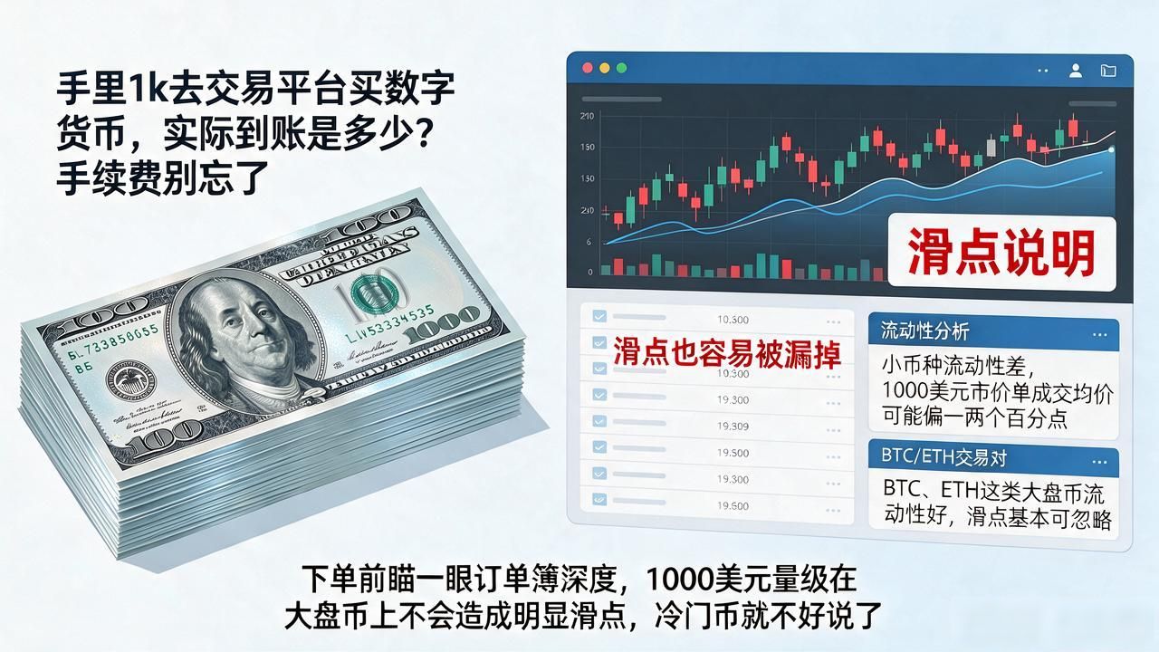 加密货币交易手续费与滑点详解_数字货币1k在交易平台是多少_1000美元在交易平台能买多少比特币
