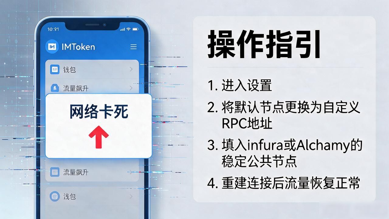 IMToken钱包连不上链_交易卡在半空_冻结带宽解决方法_IMToken钱包流量异常飙升_节点问题解决方法_imtoken如何冻结带宽